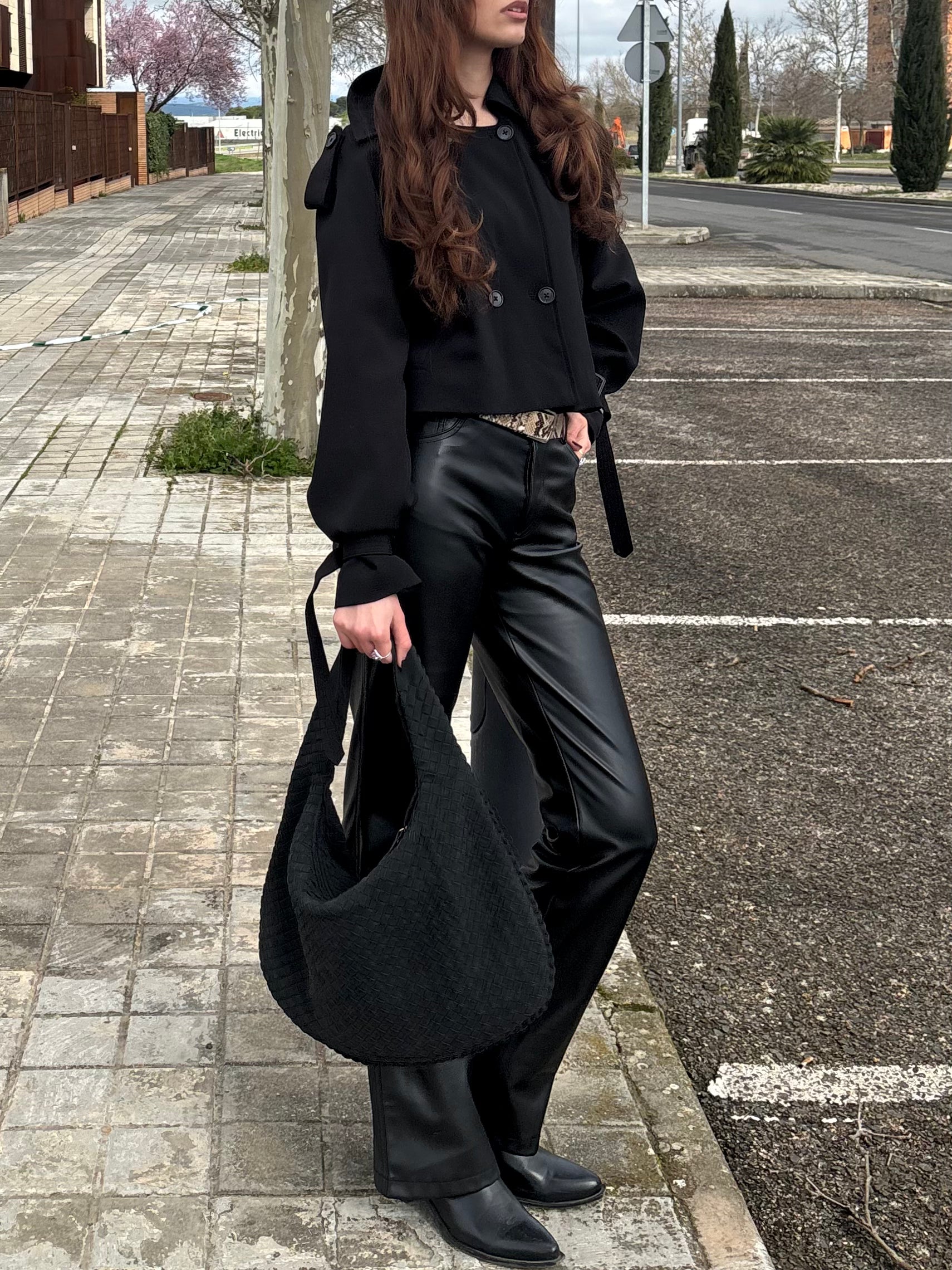 Woven Oversized Suede