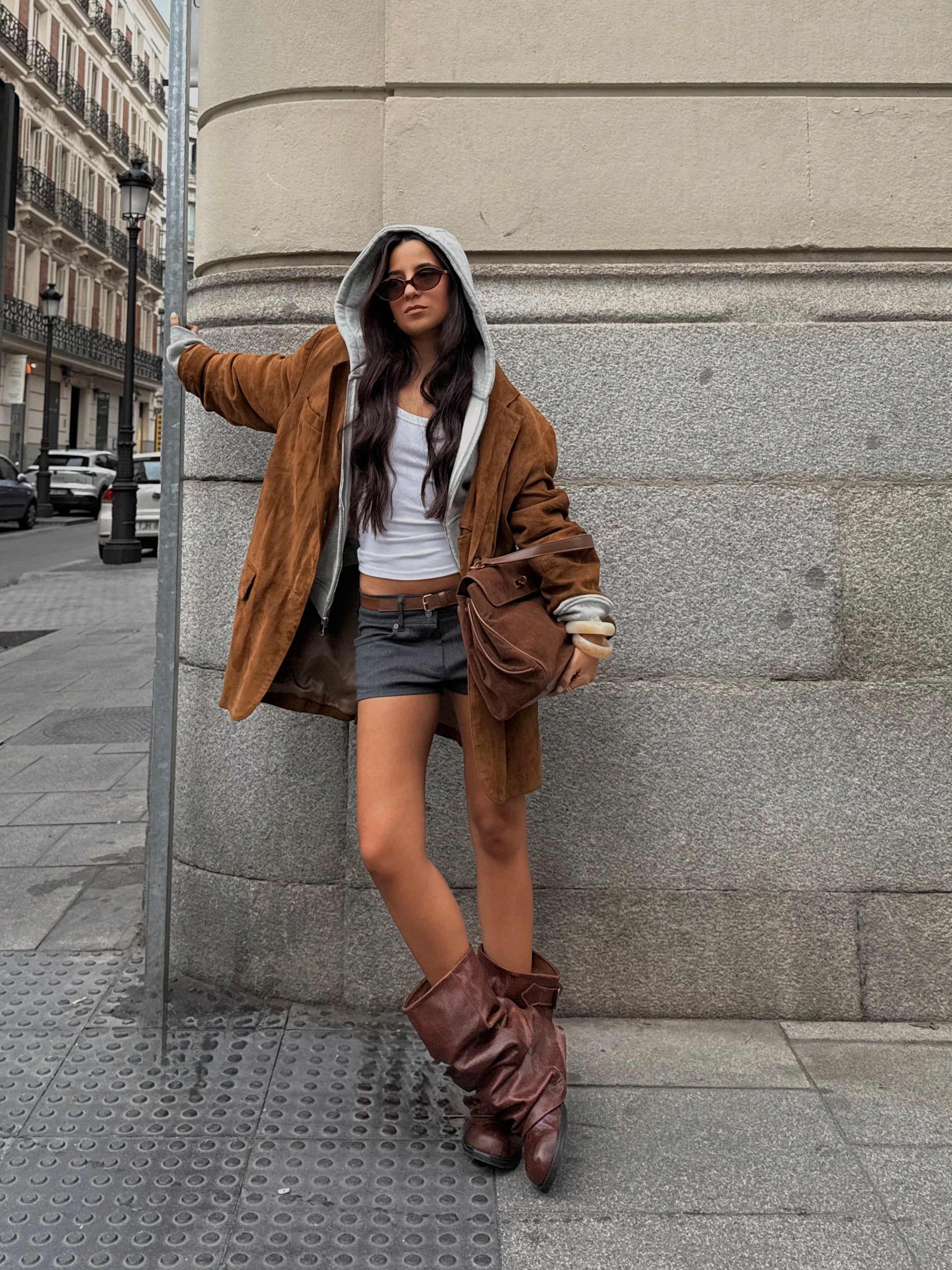 Woven Oversized Suede